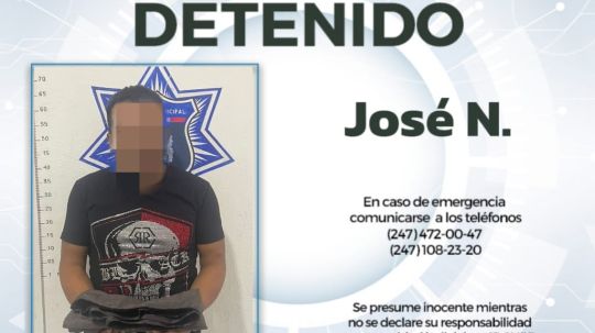 Detiene policía de Huamantla a hombre señalado por robo en tienda de conveniencia