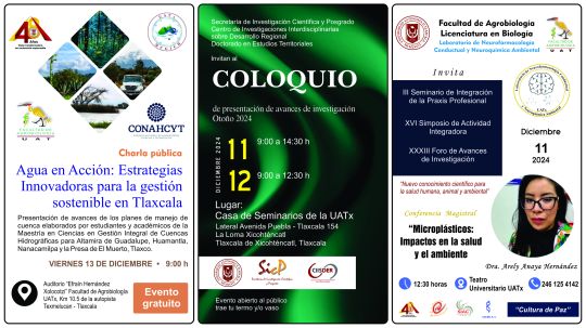 Cartelera de la Universidad Autónoma de Tlaxcala al miércoles 11 de diciembre de 2024