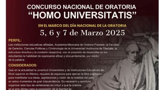 Convoca la UATx al concurso nacional de oratoria Homo Universitatis