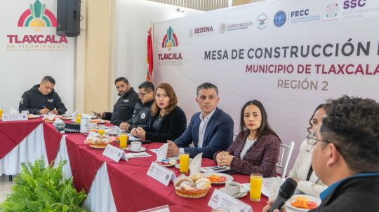 Preside alcalde de Tlaxcala Alfonso Sánchez la Mesa para la Construcción de la Paz