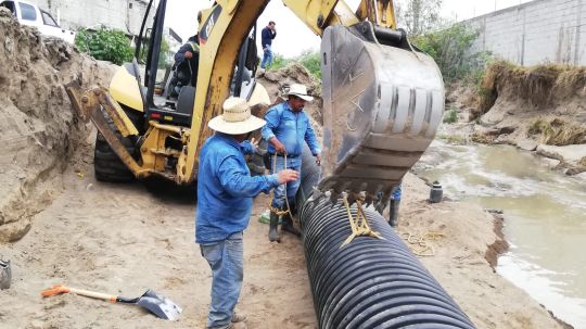 La CAPAMH cuida la salud de vecinos de San Sebastián con la reparación del colector de aguas residuales