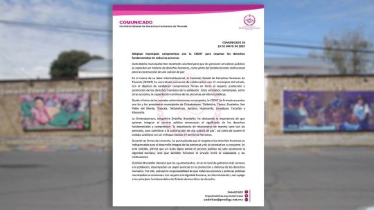 Adoptan municipios compromisos con la CEDHT para respetar los derechos fundamentales de todas las personas