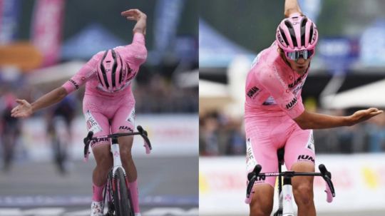 Tras 22 años, repiten triunfo del tlaxcalteca Julio Alberto Pérez Cuapio en Giro de Italia: Isaac del Toro Gana la Etapa