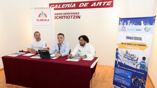Respaldo total al deporte en Tlaxcala Capital, presenta el Presidente Alfonso Sánchez el Torneo Street Soccer