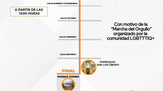 Seguridad pública invita a población de Huamantla a tomar previsiones cierres viales por marcha del orgullo LGBTTTIQ+