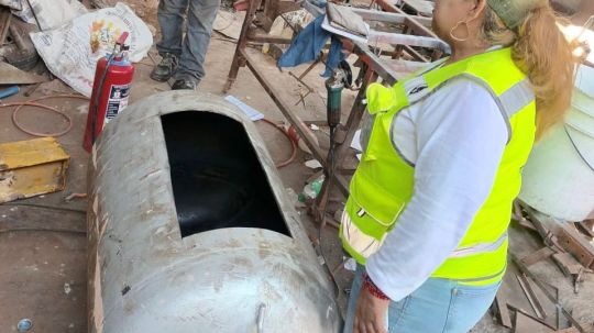 Atiende Protección Civil de SPM reporte de fuga de gas; fue por corte y lavado de tanque estacionario