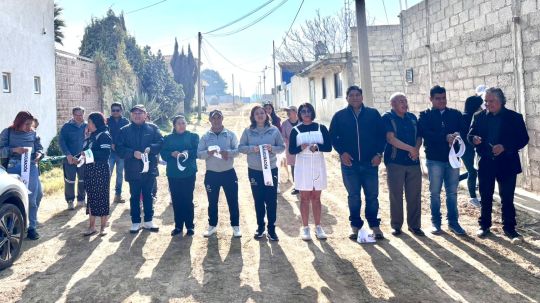 Inaugura Lucía Arce obra de drenaje sanitario en zona de Acopilco de San Sebastián Xolalpan