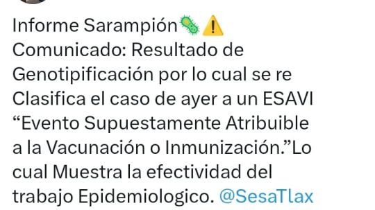 Secretario de Salud recula y dice que tercer caso de sarampión en Tlaxcala no existe