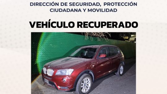 Recupera policía municipal de Tlaxcala vehículo de alta gama con reporte de robo