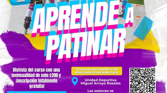 Iniciará curso de patinaje recreativo en Huamantla