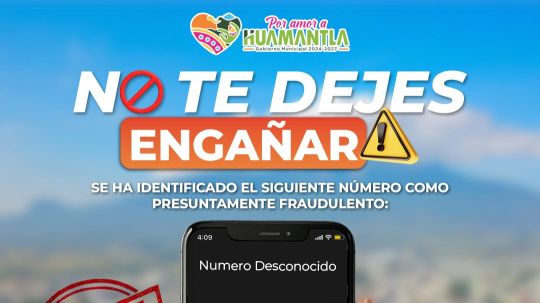 Gobierno de Huamantla llama a la ciudadanía a no caer en extorsiones telefónicas