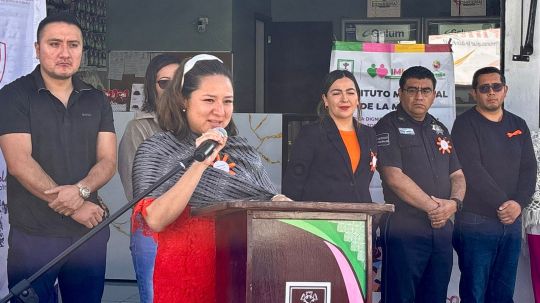 Inauguran puntos naranja en SPM como espacios seguros para mujeres