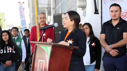 Secretaría de las mujeres instala 10 puntos naranja en San Pablo Del Monte