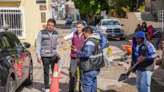 Supervisa alcalde Alfonso Sánchez García avances en la rehabilitación de zonas afectadas por granizada