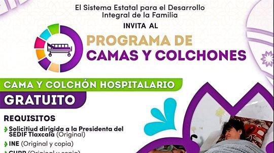 DIF Huamantla invita a acceder al programa de camas y colchones hospitalarios gratuitos