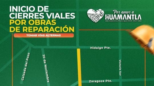 Huamantla avanza con más obra pública: inicia rehabilitación de la calle Roberto Covarrubias