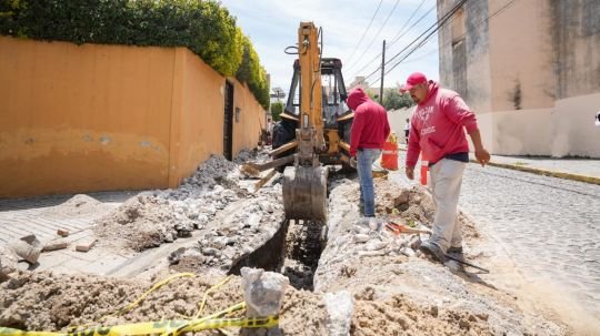 Verifica alcalde Alfonso Sánchez avances de la rehabilitación del sistema de drenaje en la prolongación Morelos