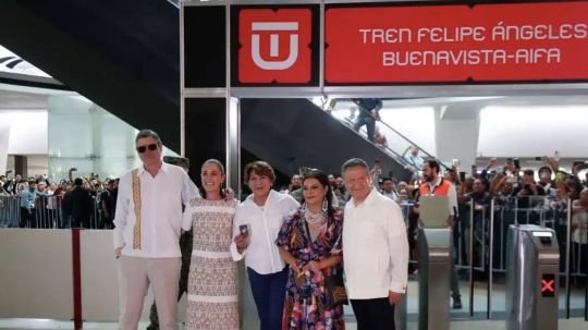Sheinbaum inaugura tren al AIFA