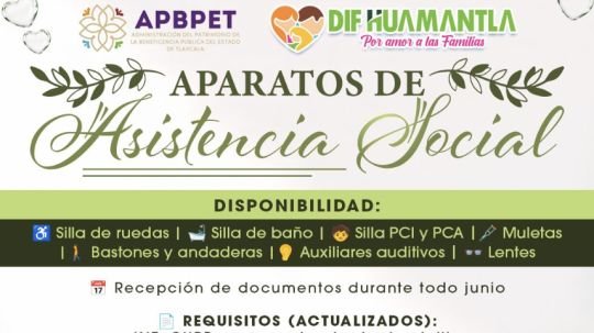 SMDIF Huamantla mantiene recepción de solicitudes para aparatos funcionales durante junio