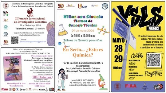 Cartelera de la Universidad Autónoma de Tlaxcala al viernes 29 de mayo de 2026