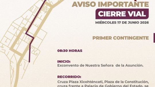 Policía municipal de Tlaxcala implementará dispositivo vial por movilizaciones sociales este miércoles