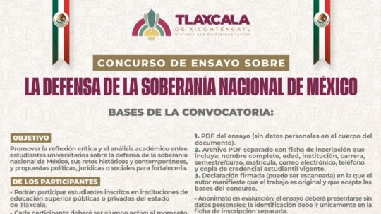 Gobierno municipal de Tlaxcala convoca a concurso de ensayo sobre la defensa de la soberanía nacional