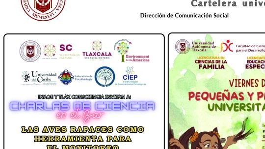 Cartelera de la Universidad Autónoma de Tlaxcala al jueves 25 de junio de 2026
