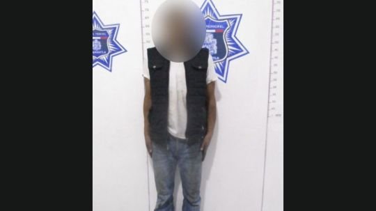 Dirección de seguridad pública de Huamantla detiene a hombre por probable portación de arma de fuego hechiza