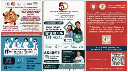 Cartelera de la Universidad Autónoma de Tlaxcala al martes 30 de junio de 2026