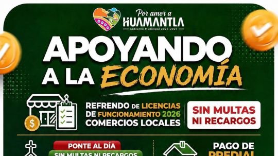 Amplía gobierno de Huamantla la campaña apoyando a la economía hasta el 3 de julio