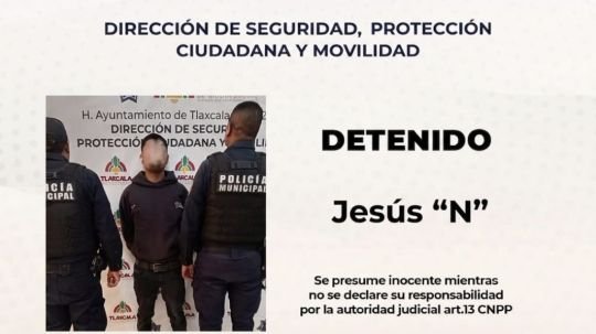 Policía municipal de Tlaxcala frustra intento de ingreso de persona en estado inconveniente a la sede del ayuntamiento