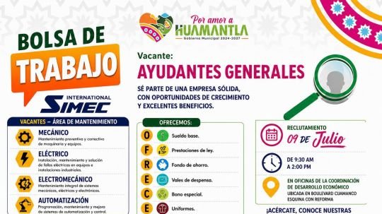 Gobierno de Huamantla acerca oportunidades laborales con jornada de reclutamiento de Grupo SIMEC