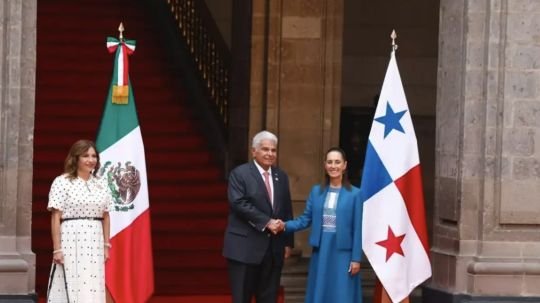 Sheinbaum recibe al presidente José Raúl Mulino con quien dialogará sobre la neutralidad del uso del Canal de Panamá