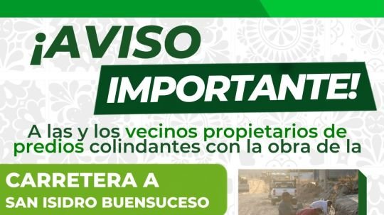 Exhorta Ayuntamiento de SPM a realizar conexiones de drenaje y agua potable en carretera a San Isidro