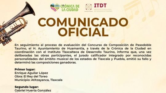 Concurso Nacional de Composición de Pasodoble Taurino 500 Años de la Tauromaquia en México