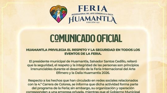Huamantla privilegia el respeto y la seguridad en todos los eventos de la feria