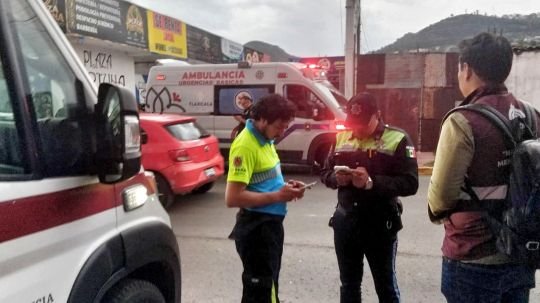 Policía municipal y de protección civil de Tlaxcala junto con el CRUM brindan atención tras atropellamiento de menor