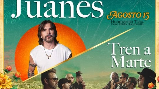 Juanes llega a Huamantla este 15 de agosto con un espectáculo de primer nivel