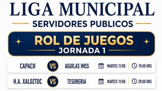 16 equipos se suman a la liga municipal de futbol de servidores públicos que impulsa el ayuntamiento de Tlaxcala