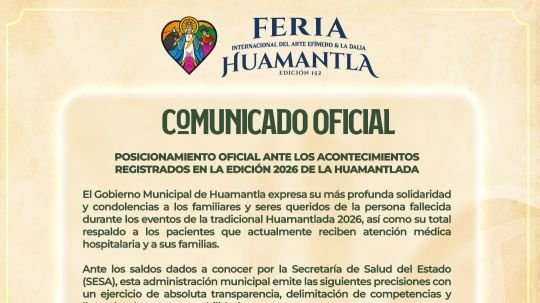 Posicionamiento oficial ante los acontecimientos registrados en la edición 2026 de la huamantlada