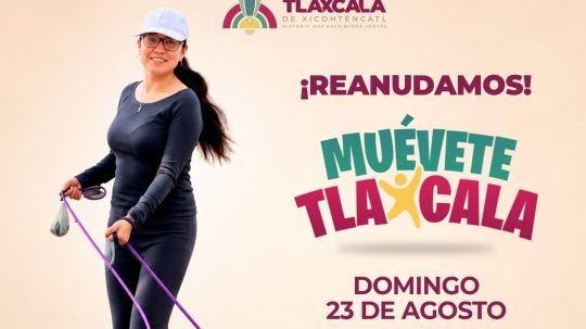 Muévete Tlaxcala reanuda actividades este domingo y con ello promueve la activación física en la capital