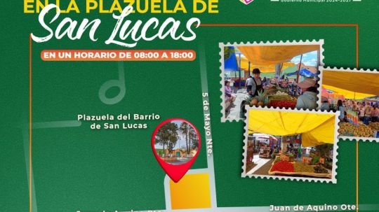 Mercado de San Lucas se realiza todos los lunes en la plazuela del barrio