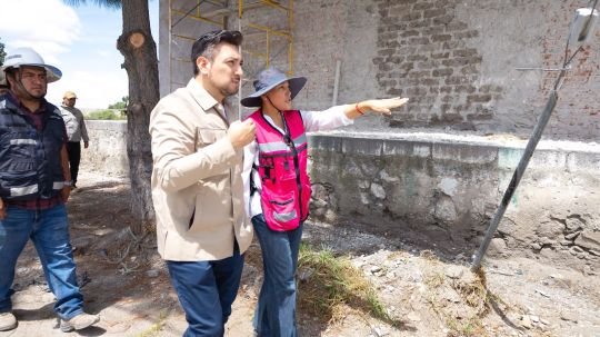 Salvador Santos Cedillo supervisa avances del nuevo museo de la ciudad de Huamantla