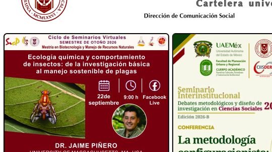 Cartelera de la Universidad Autónoma de Tlaxcala al martes 22 de septiembre de 2026
