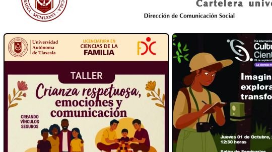 Cartelera de la Universidad Autónoma de Tlaxcala al miércoles 30 de septiembre de 2026