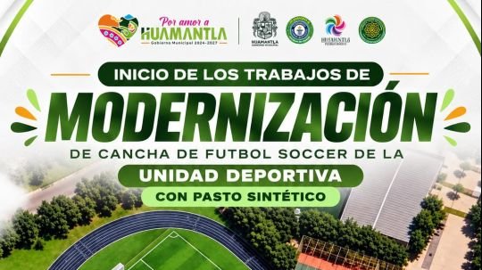 Huamantla inicia trabajos de modernización en la unidad deportiva