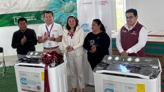 Llegó a San Pablo del Monte el programa estatal Lavadoras para tu Vivienda