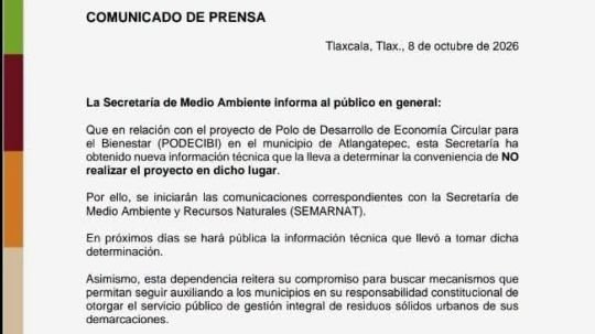 Sin dar razones técnicas, echan abajo Polo de Economía Circular en Atlangatepec