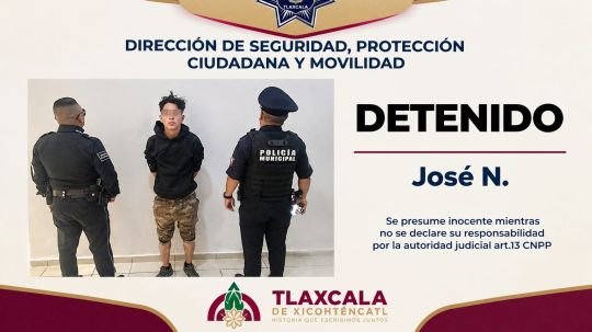 Policía municipal de Tlaxcala apoya cumplimiento de orden de aprehensión en La Joya