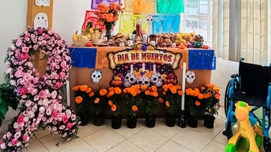 Ayuntamiento de Tlaxcala da inicio al festival la vida y la muerte con decoración de fachadas y tendedero de calaveritas